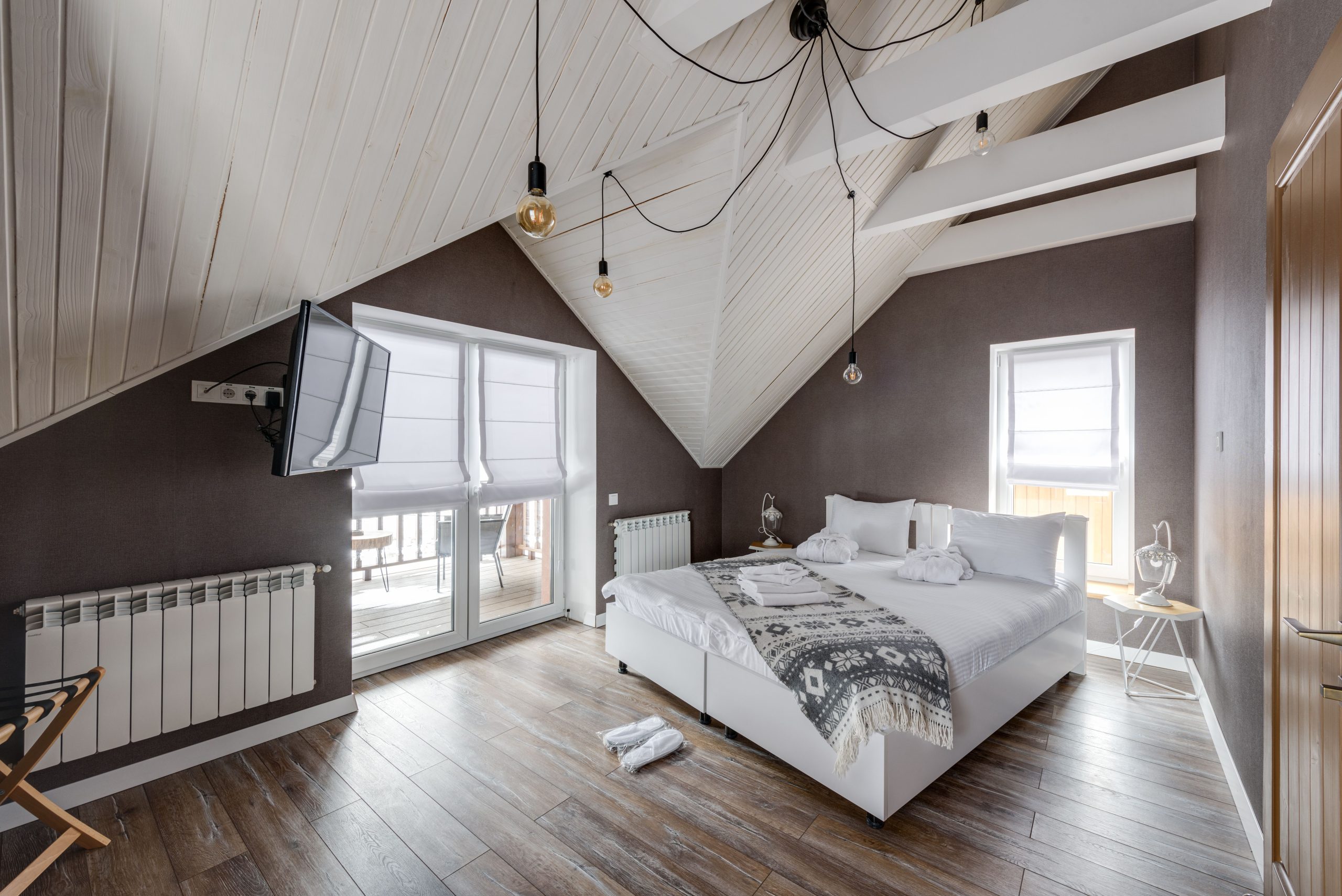 Chambre mansardée chaleureuse et bien chauffée